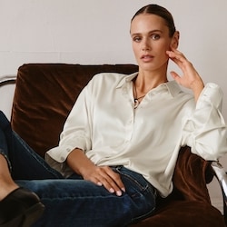 Joe Fresh Satin Oversized Button-Up Shirt 1 ea, $39.00/1ea