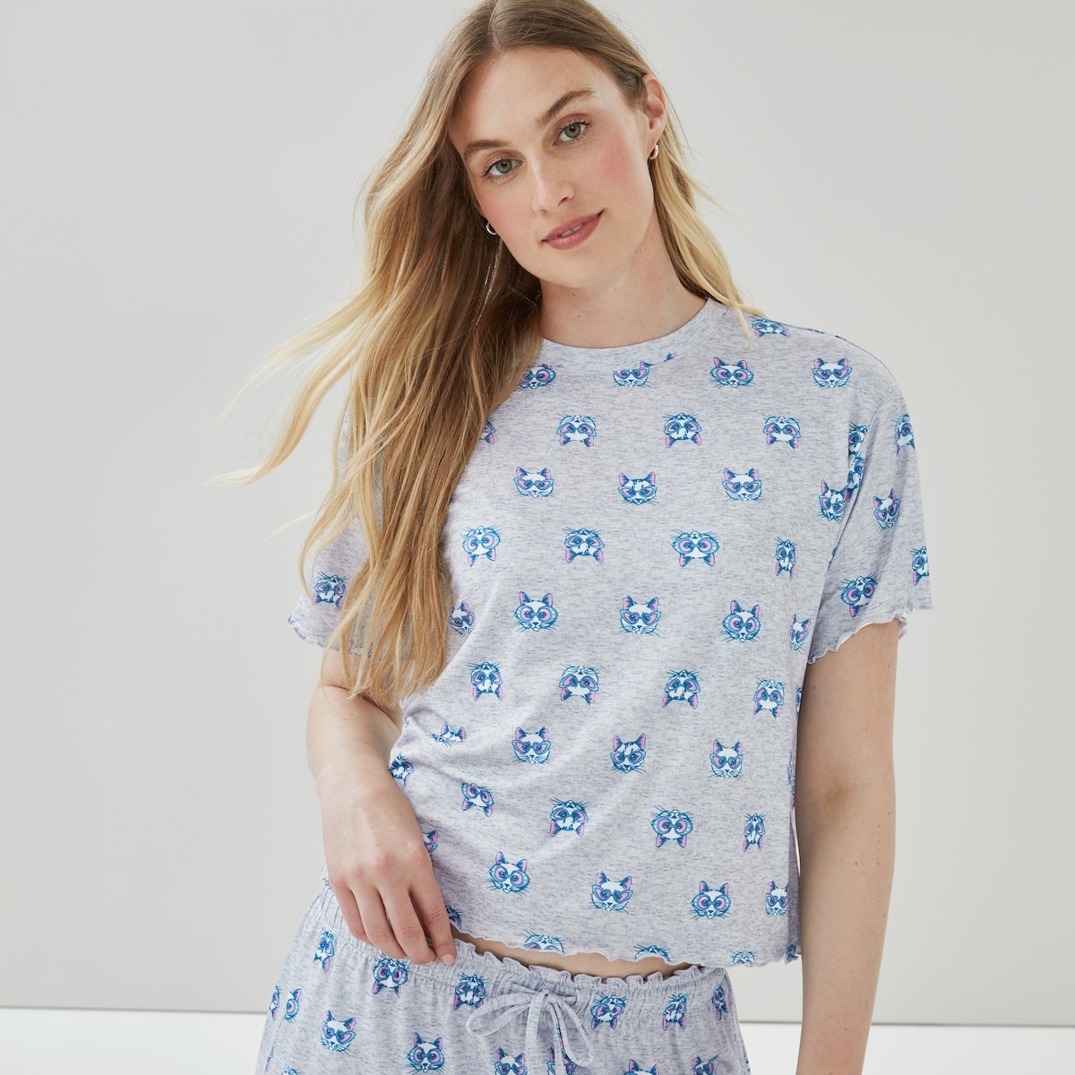 Lettuce Edge Jersey Sleep Set - Grey