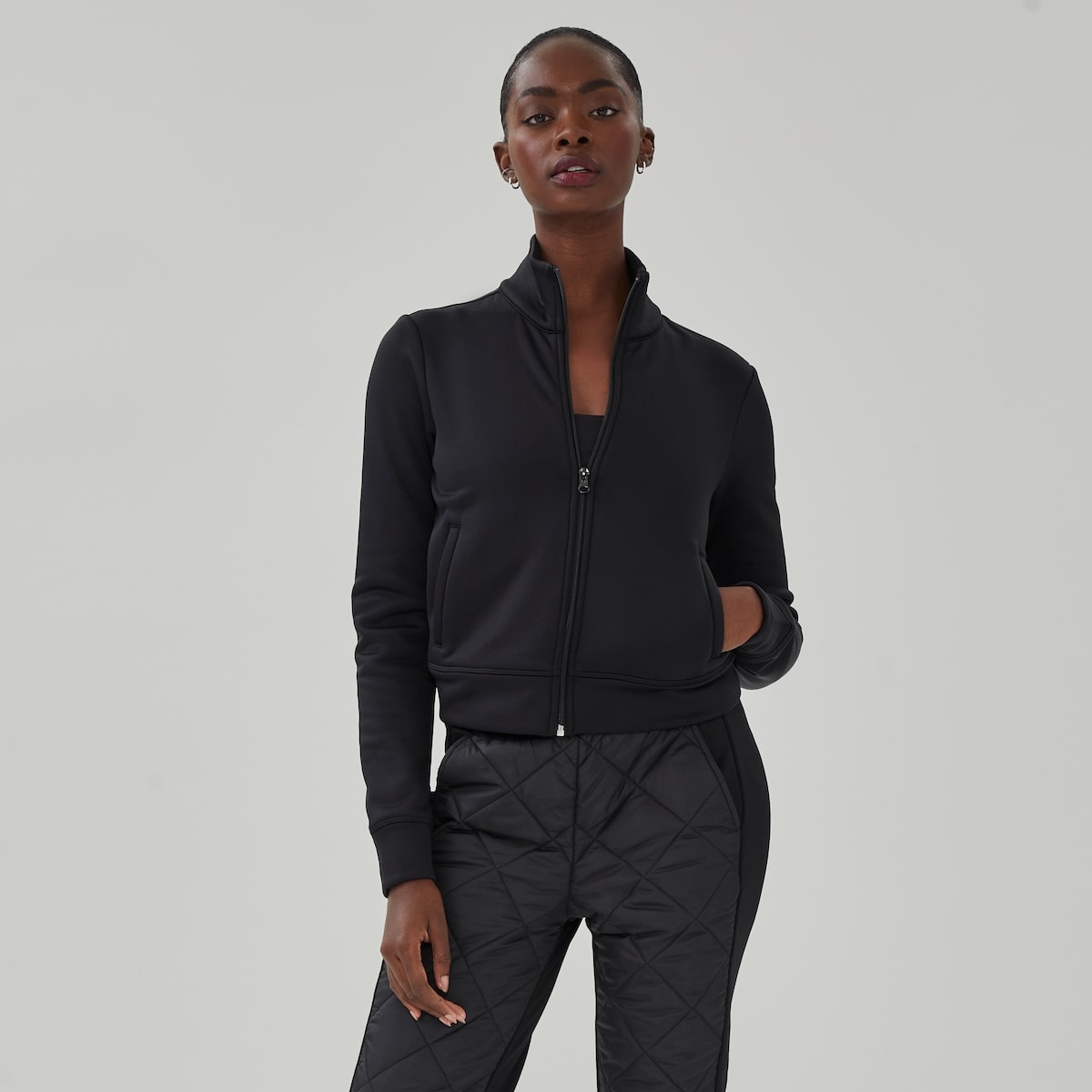 Veste sport en molleton - Noir