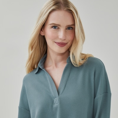 Lounge Polo Pullover - Dusty Teal