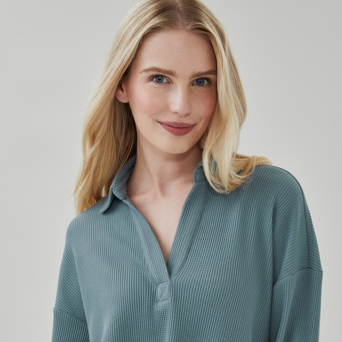 Chandail polo dcontract - Sarcelle Poussireuse