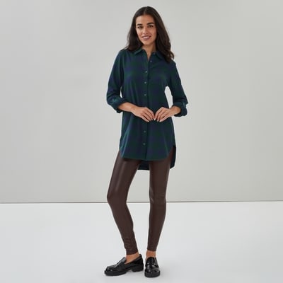 Buffalo Plaid Tunic - Navy