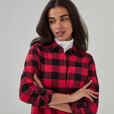 Buffalo Plaid Tunic - Red