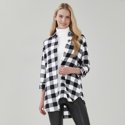 Buffalo Plaid Tunic - Black