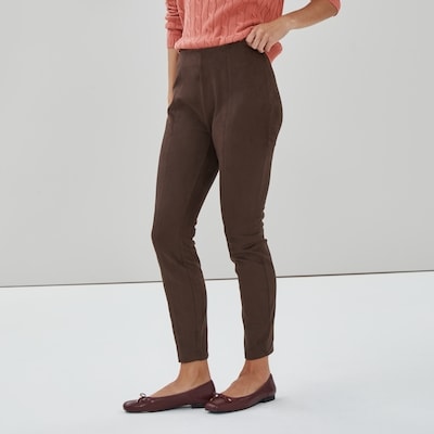 Legging en similisuède - Brun Foncé