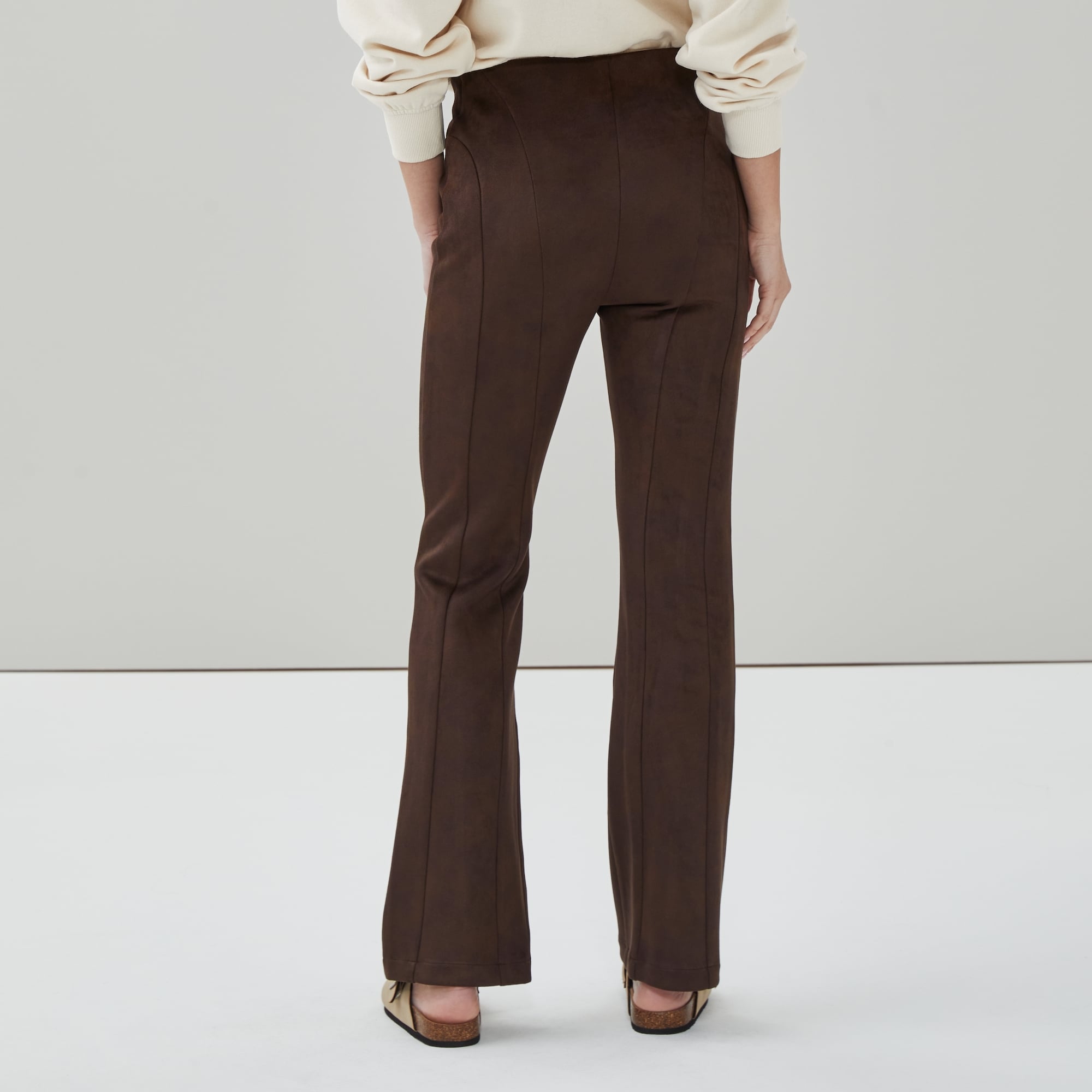 Womens Pants Zara Faux Suede Pants Beige Faux Suede Leggings Zara