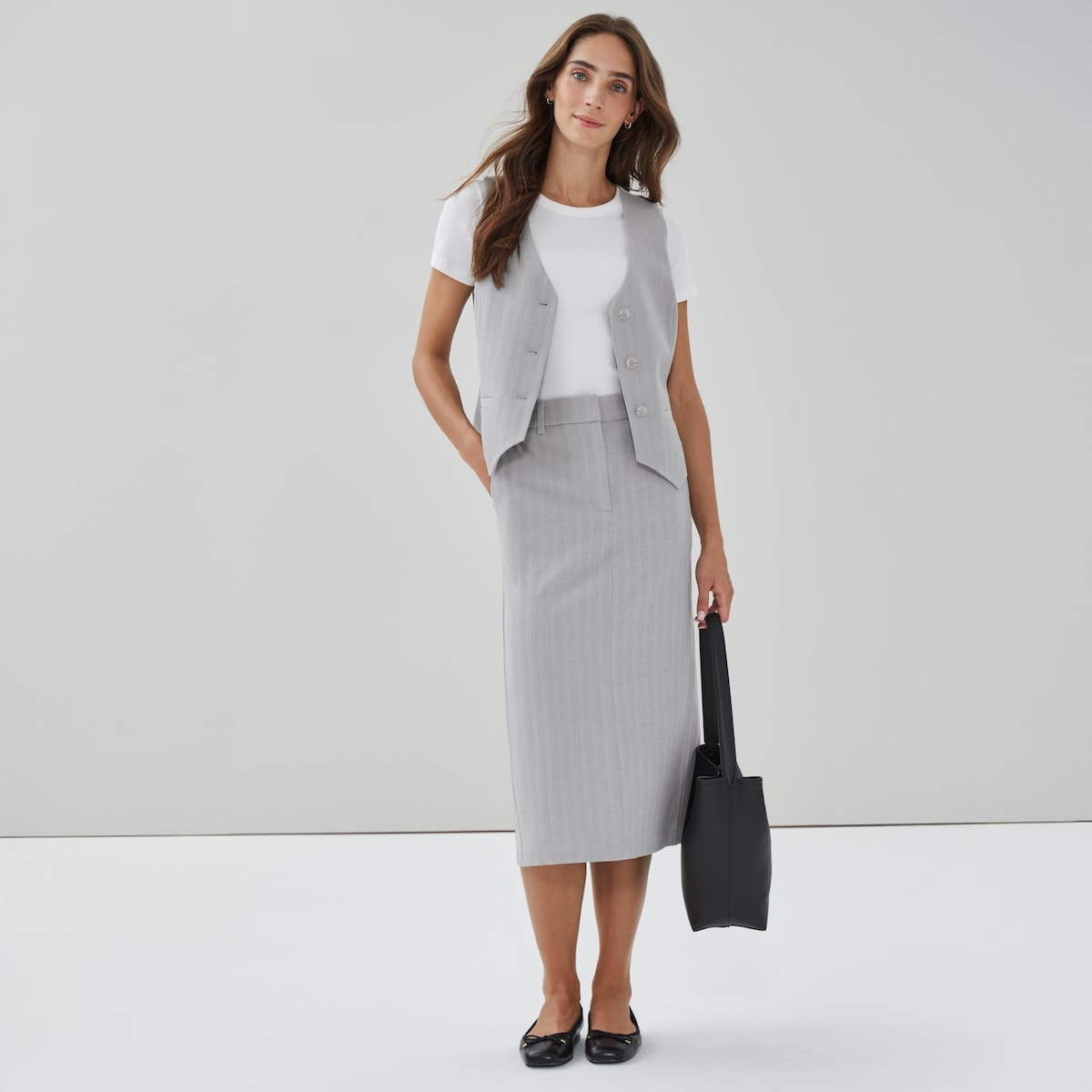 Suit Midi Pencil Skirt