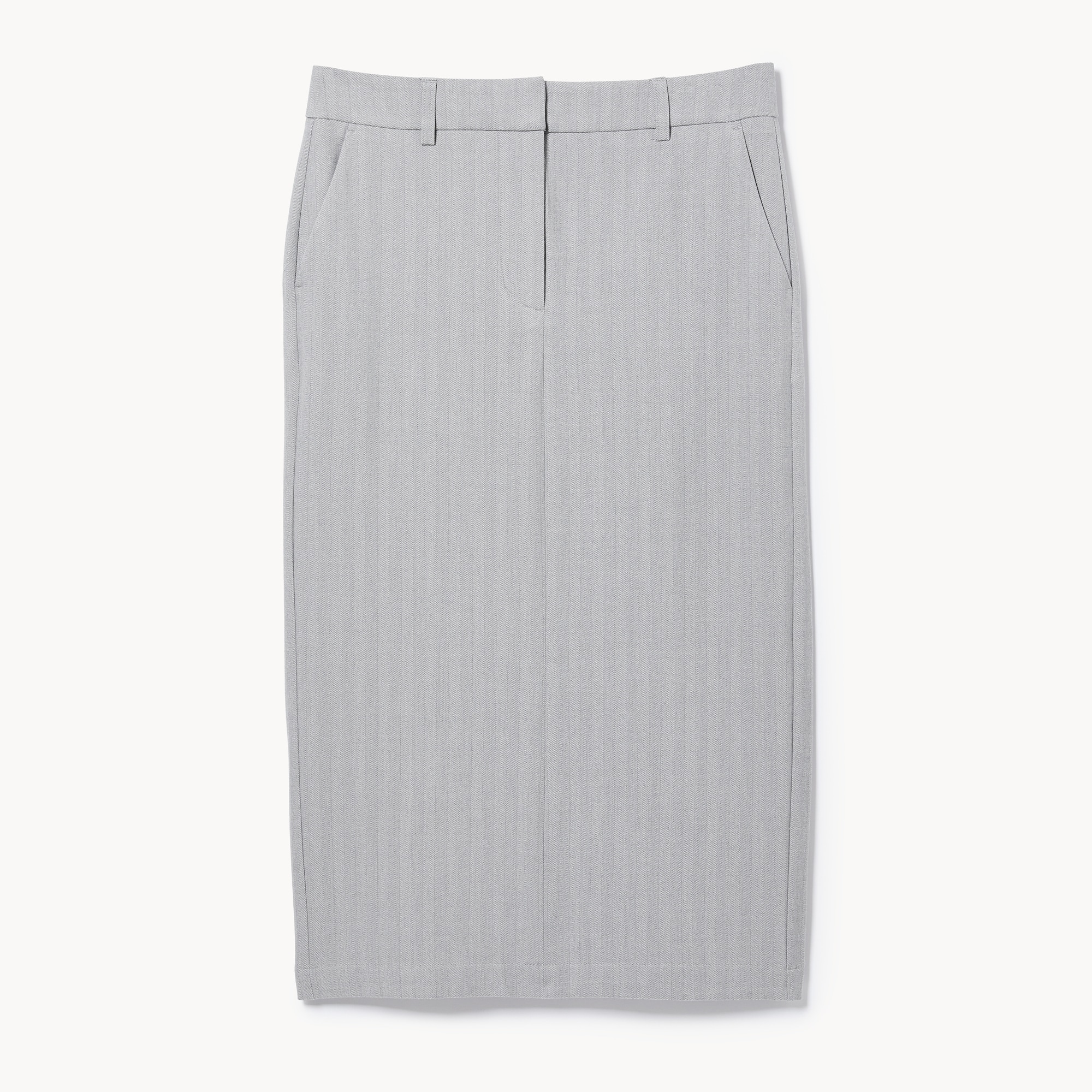 Suit Midi Pencil Skirt in Light Grey Mix from Joe Fresh