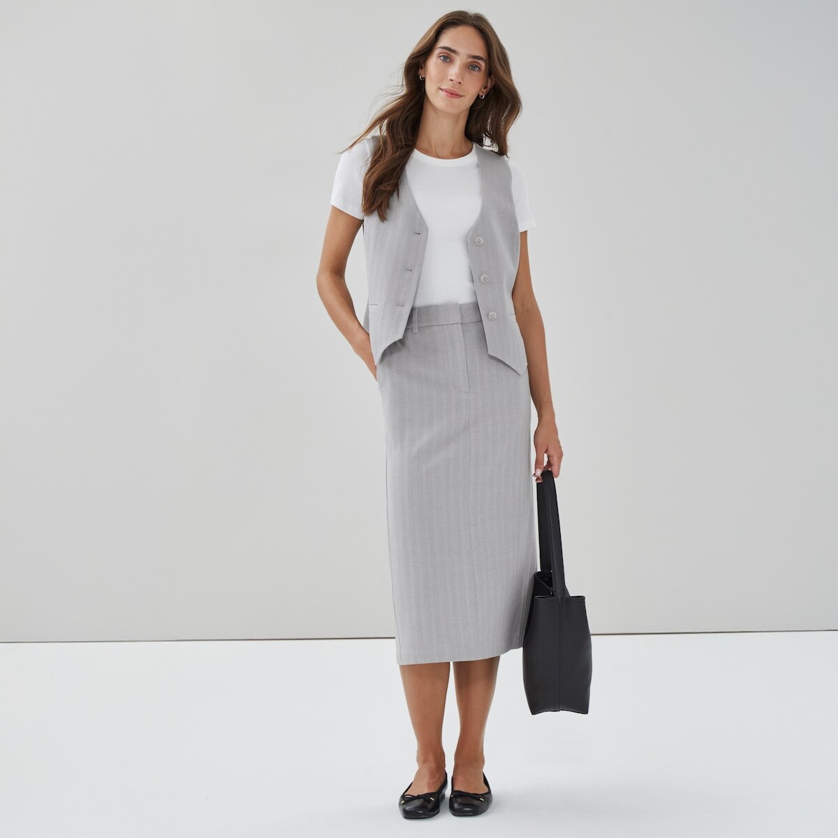 Suit Midi Pencil Skirt