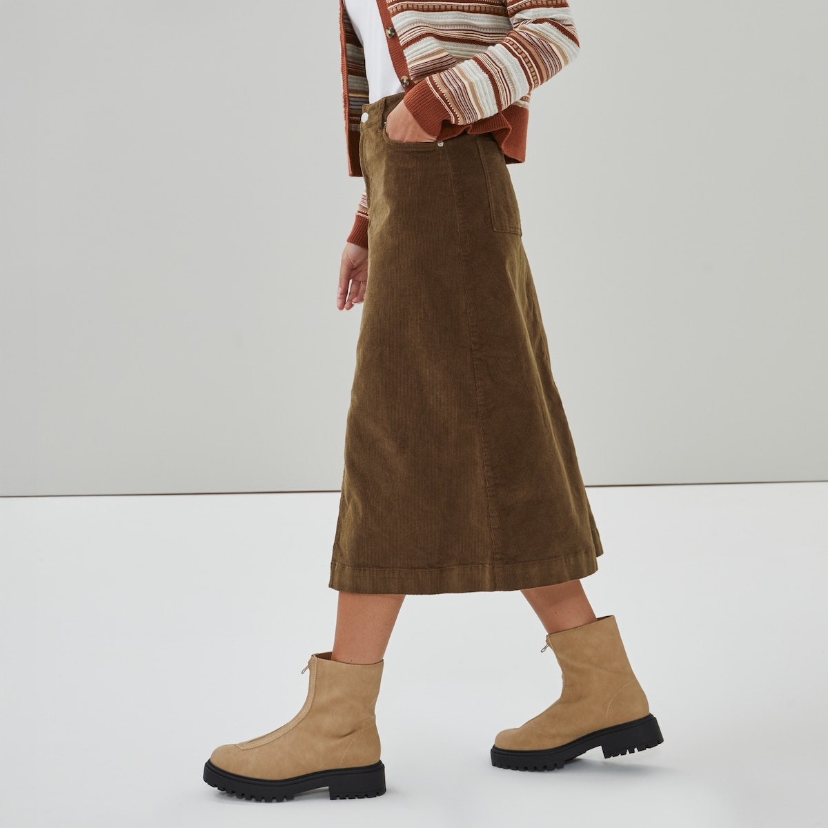 Joe Fresh Corduroy Midi Skirt 1 ea, $45.00/1ea