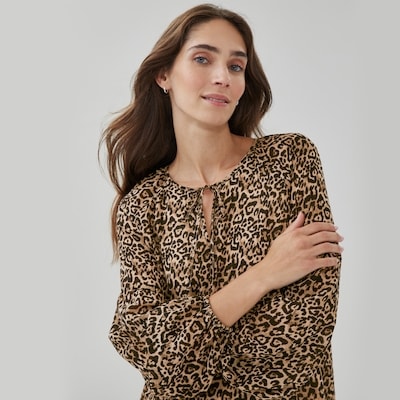 Chiffon Keyhole Dress - Taupe