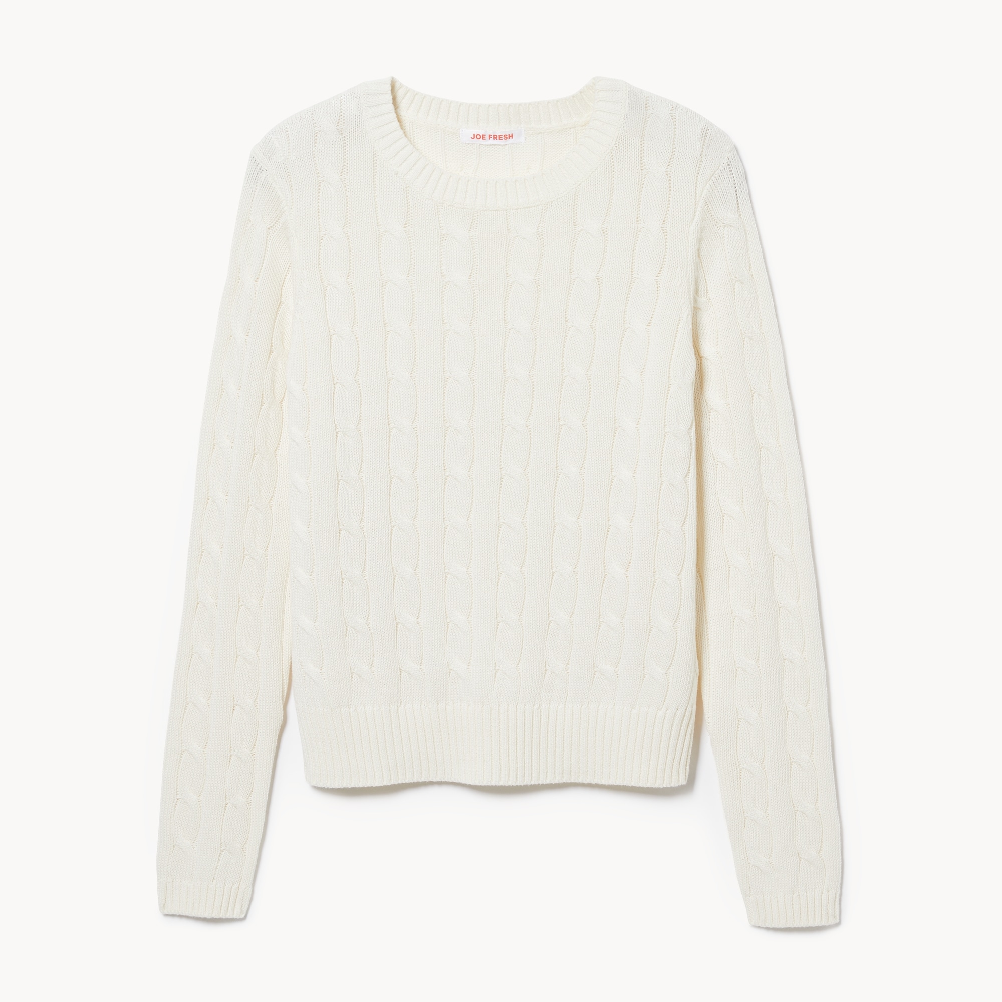 Cable Knit Sweater in Off White from Joe Fresh