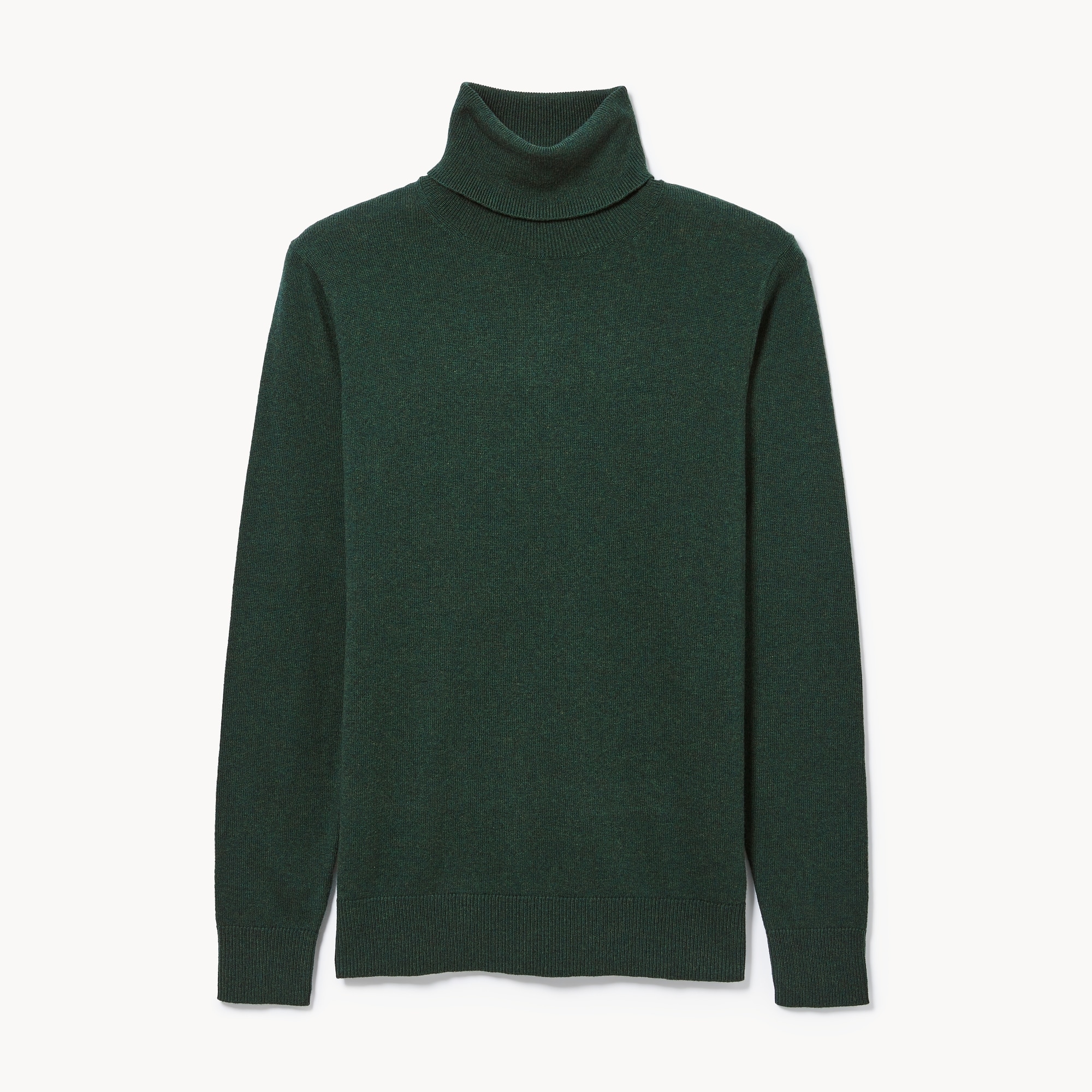 Cotton Cashmere Turtleneck in Dark Green Mix from Joe Fresh