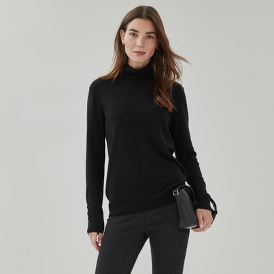 Cotton Cashmere Turtleneck - JF Black