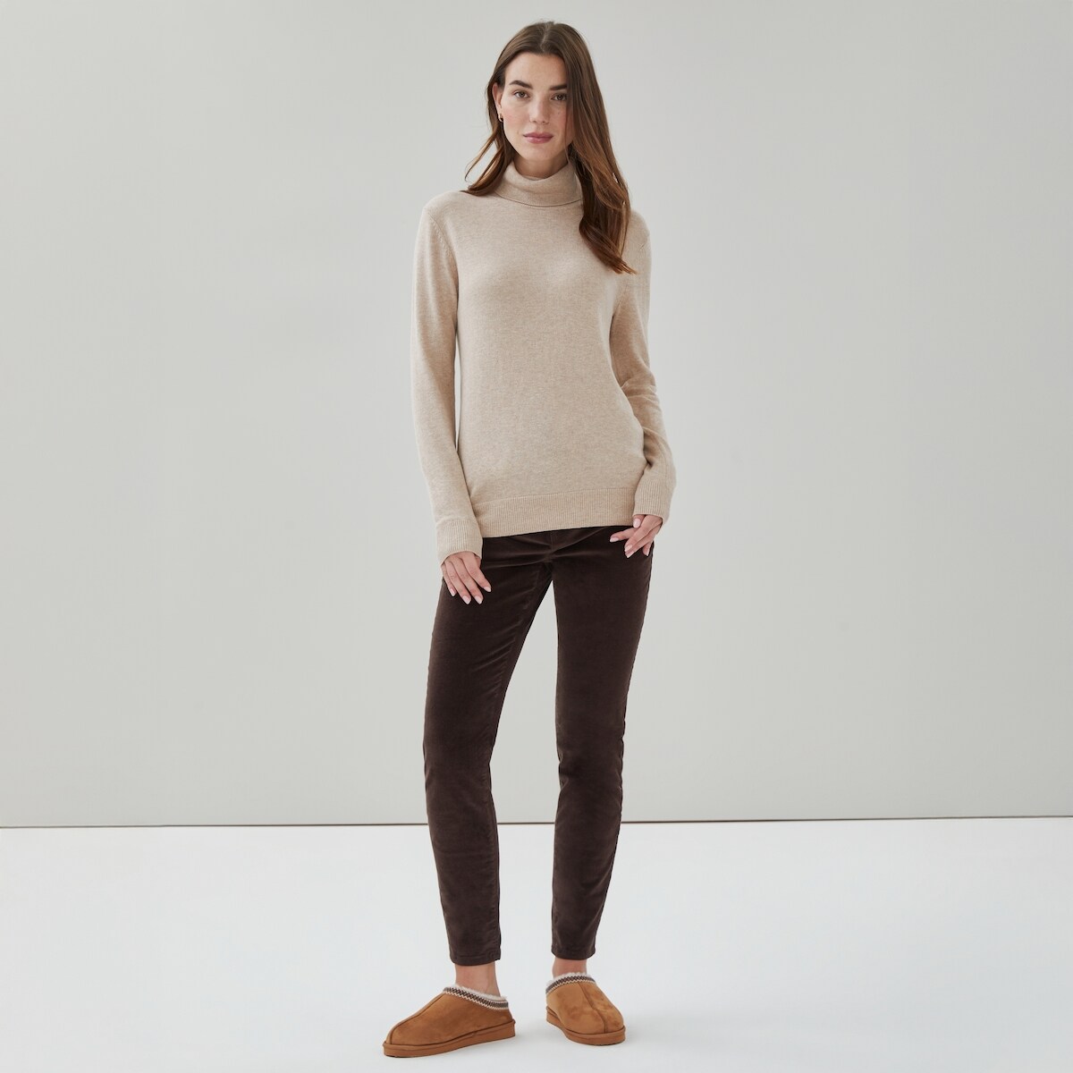 Cotton Cashmere Turtleneck