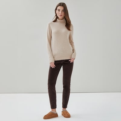 Cotton Cashmere Turtleneck - Oat Mix