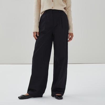 Pantalon plissé à taille ultra-haute - Noir JF