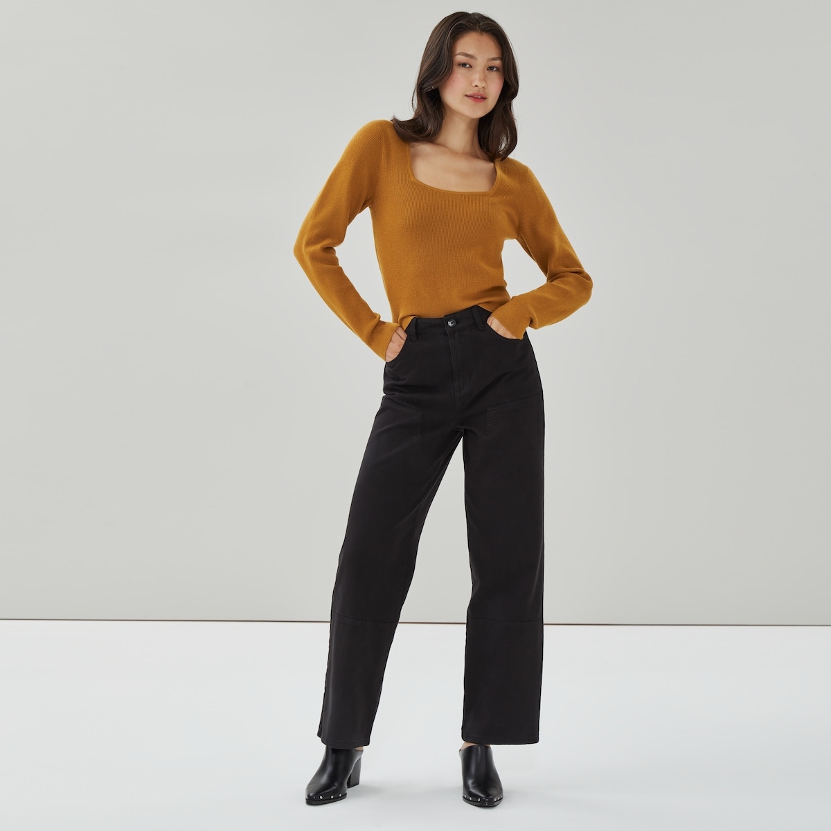 Seam Detail Pant - Jf Black