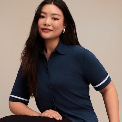 Button-Up Top - Navy