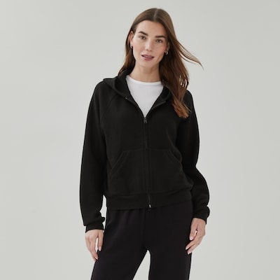 Full-Zip Knit Hoodie - JF Black