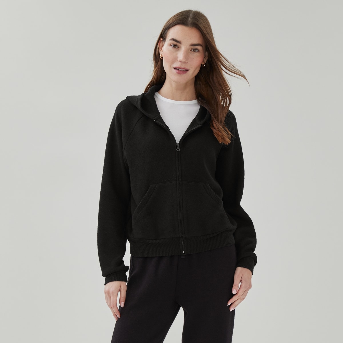 Full-Zip Knit Hoodie