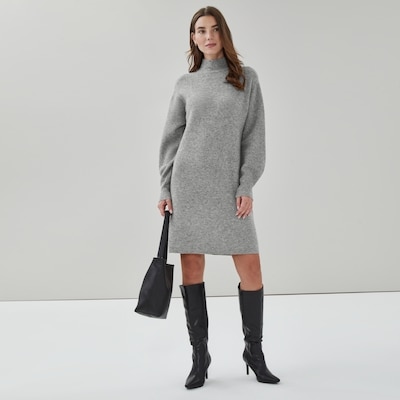 Mini Sweater Dress - Grey Mix