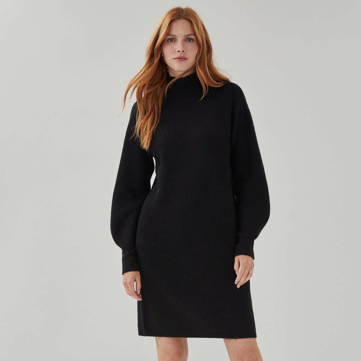 Robe-chandail mini - Noir Jf