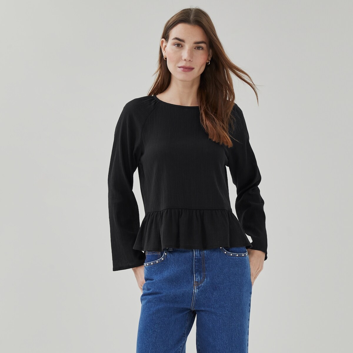 Joe Fresh Haut à basque froissé à manches longues 1 ea, 39,00 $/1ch