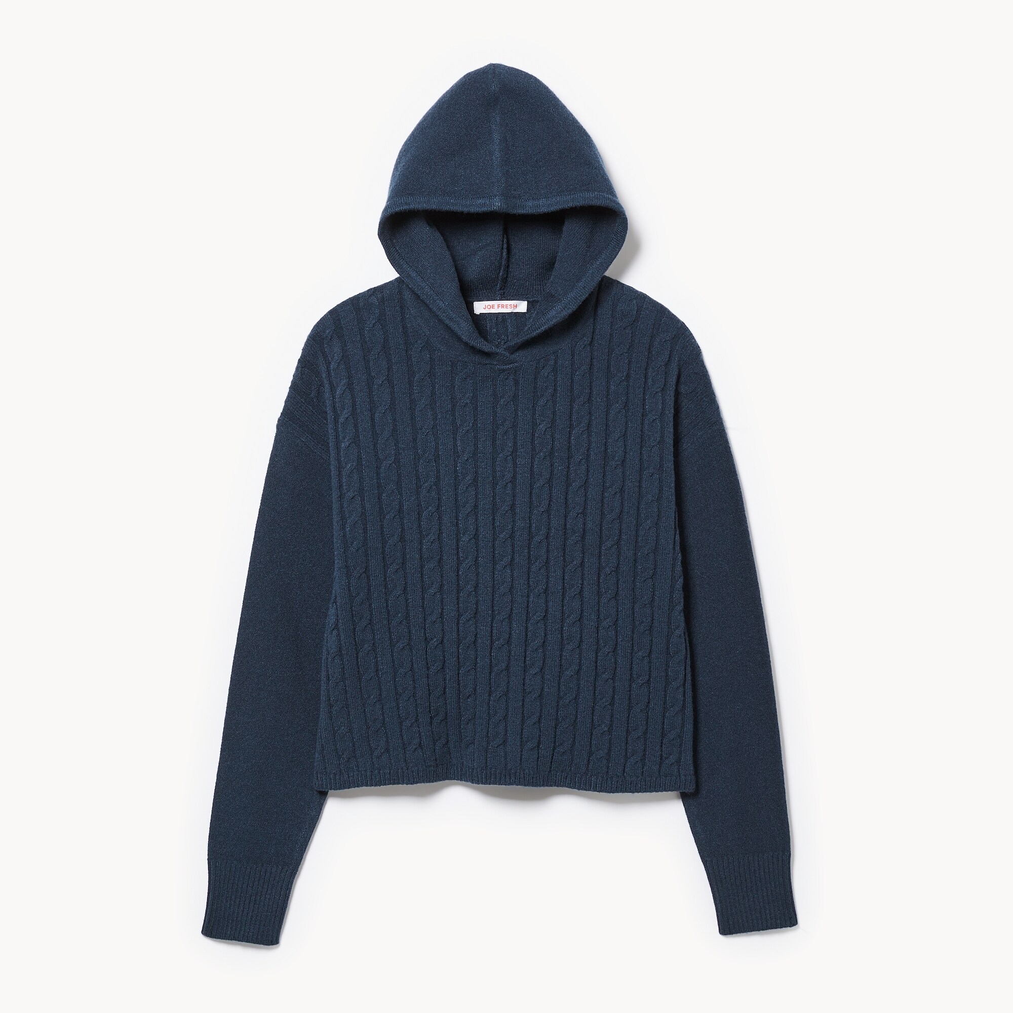 Cable Knit Hooded Sweater