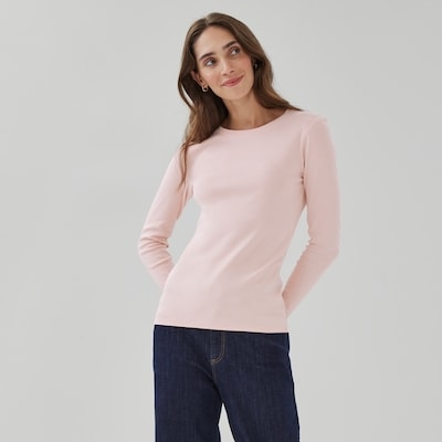 Haut essentiel manches longues en coton biologique - ROSES