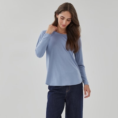 Relaxed Long Sleeve Top - Dusty Blue