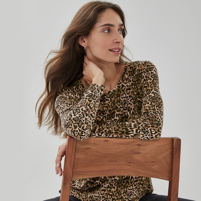 Joe Fresh Haut imprimé à manches longues 1 ea, 19,00 $/1ch