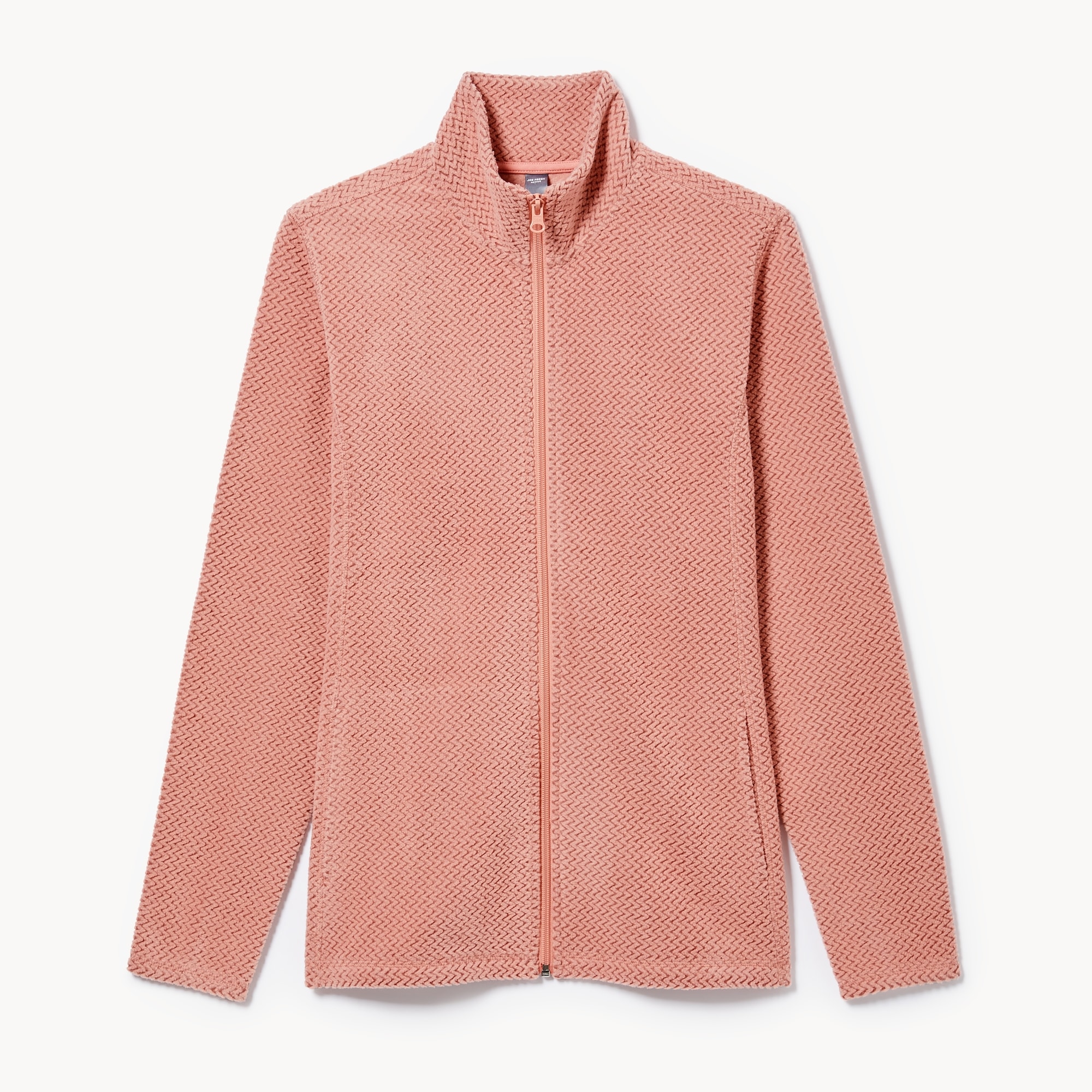 Women+ Active Fleece Jacket in Light Peach from Joe Fresh