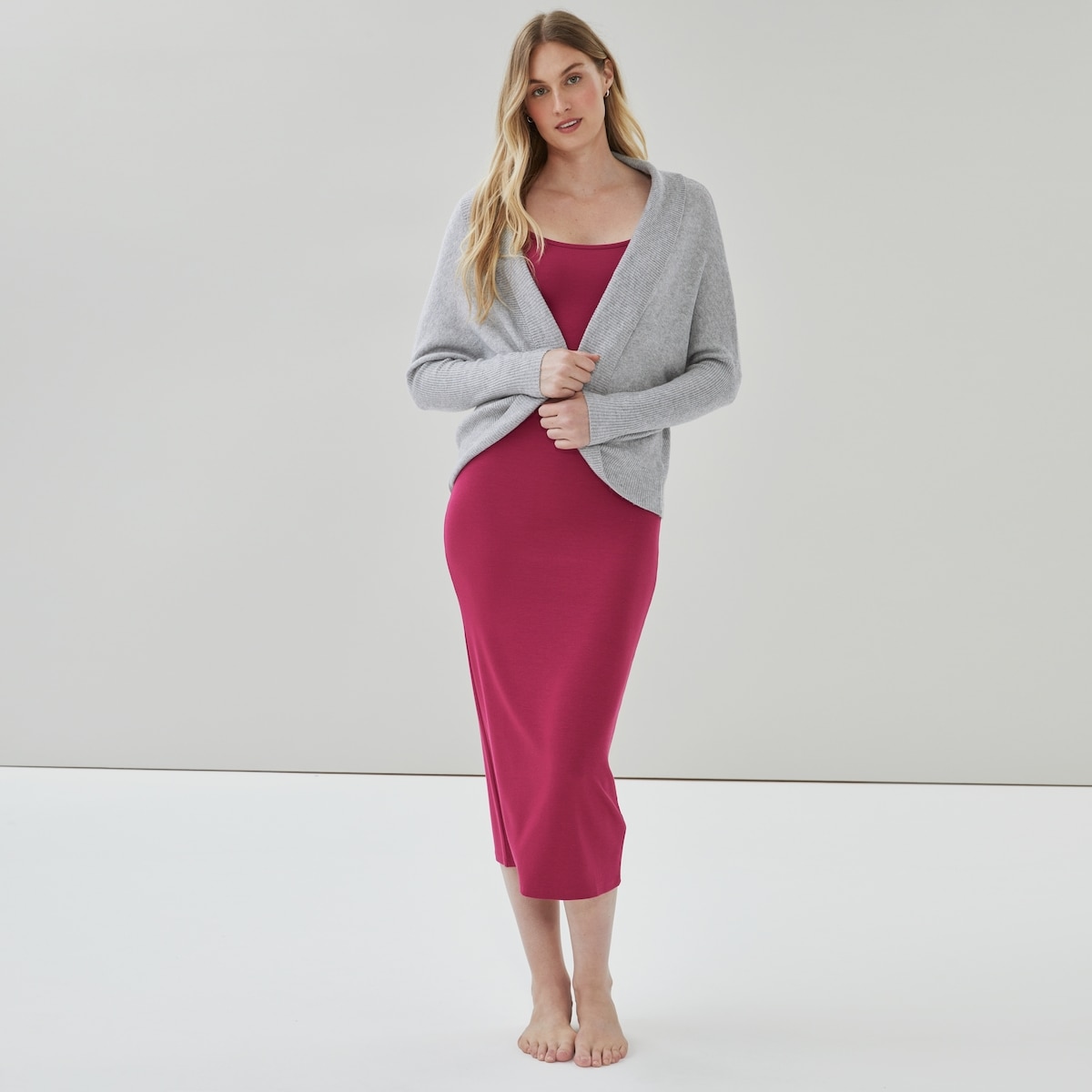 Lounge Cardigan - Light Grey Mix