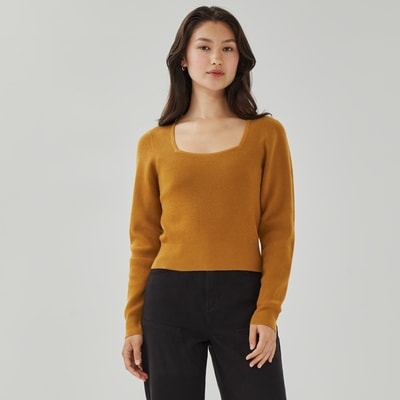 Joe Fresh Square Neck Shaker Stitch Sweater 1 ea, $39.00/1ea