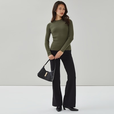 Crew Neck Sweater - Dark Olive