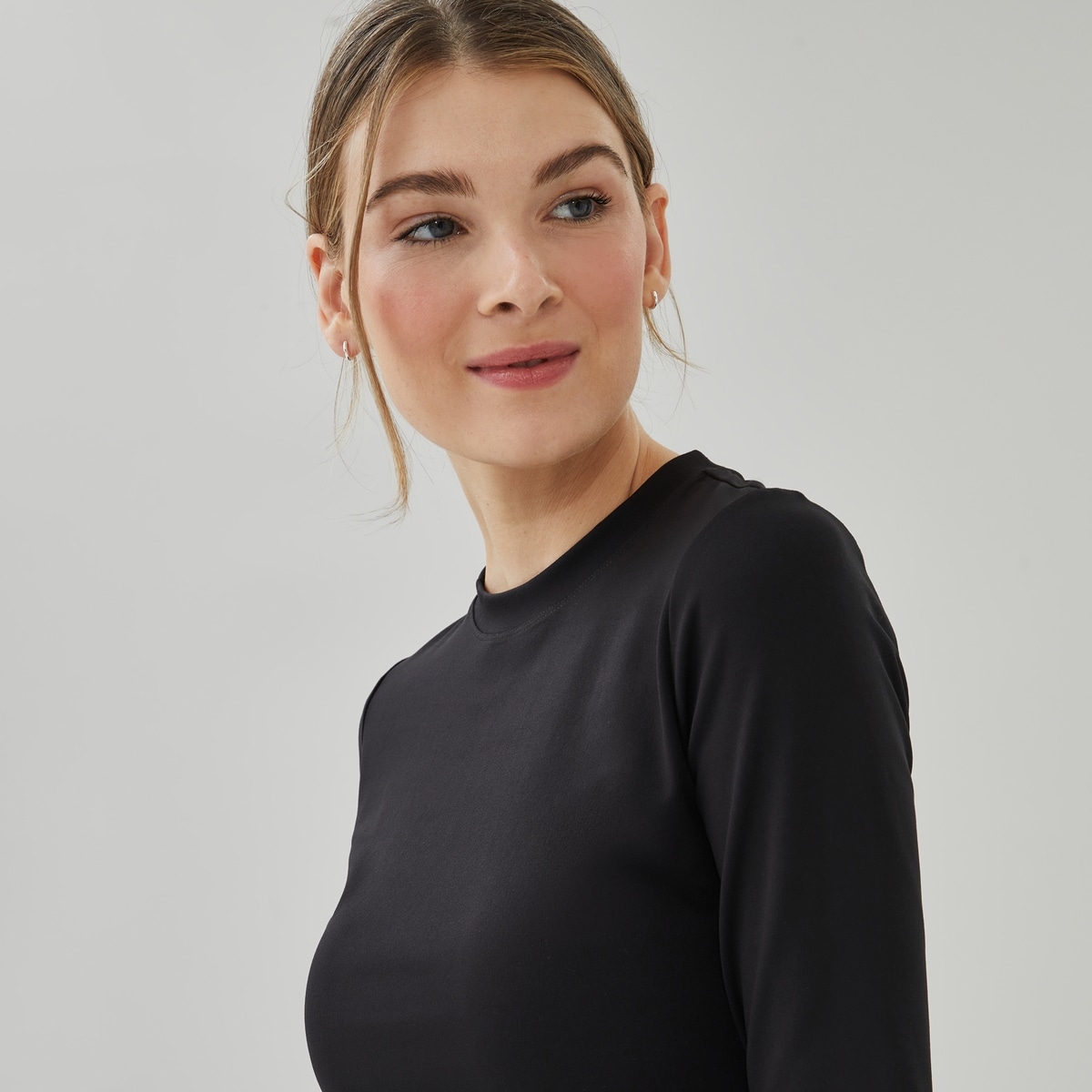 Haut sport manches longues extensible 4sens - Noir