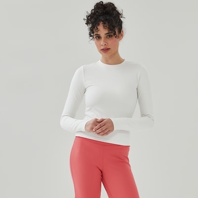 Haut sport à manches longues extensible 4 sens - Beige