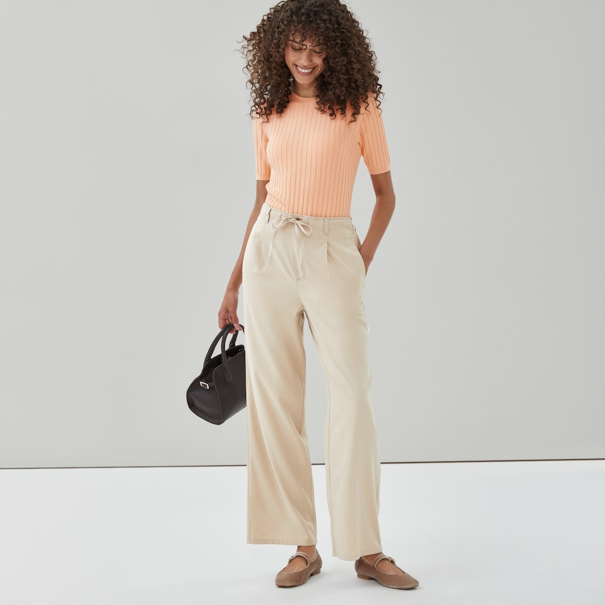 Pull-On Twill Pant - Light Khaki Brown