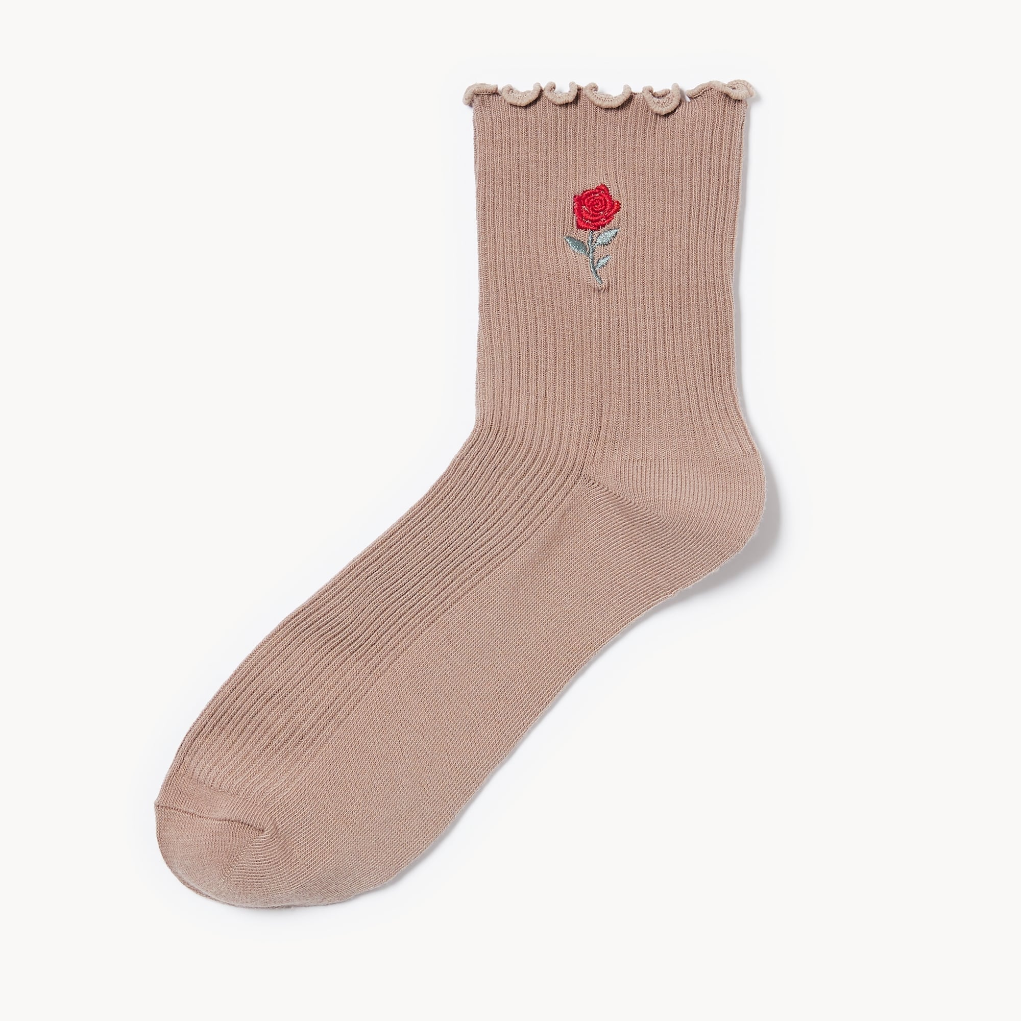 Embroidered Crew Socks