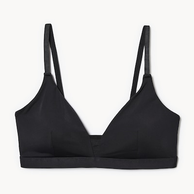 V-Neck Mesh Bralette - Onyx