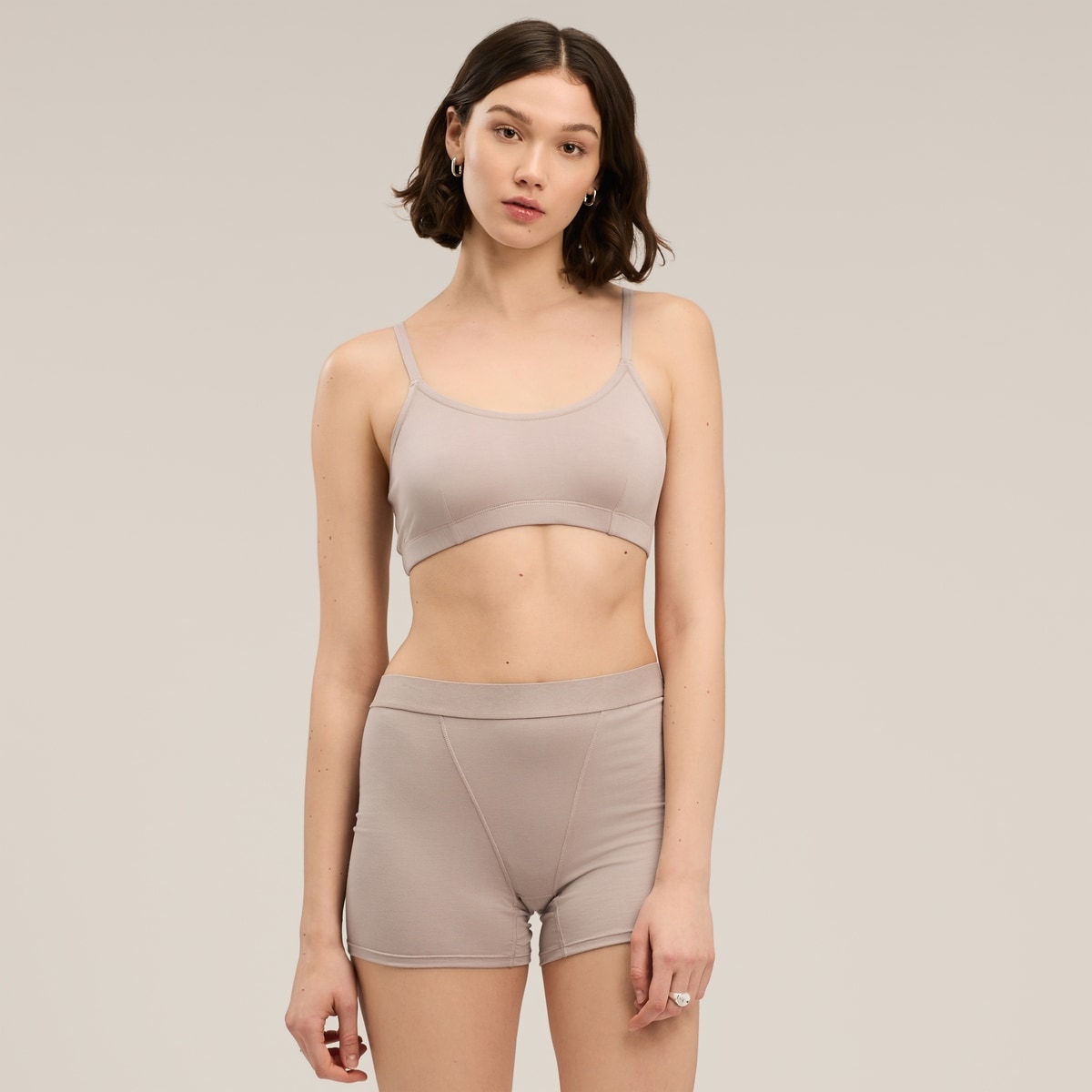 Modal Shortie - Taupe