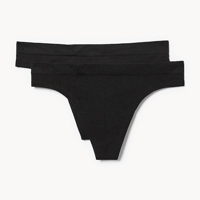 2-Pack Seamless Thong - Black