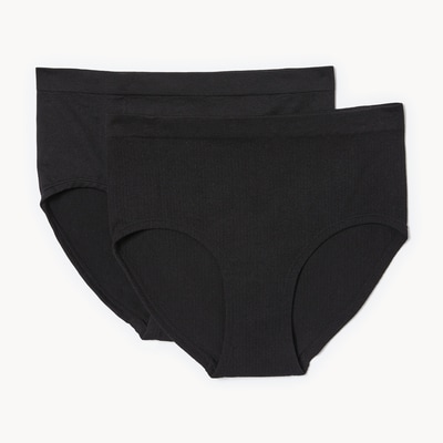 Ens. 2 culottes sans couture - Noir