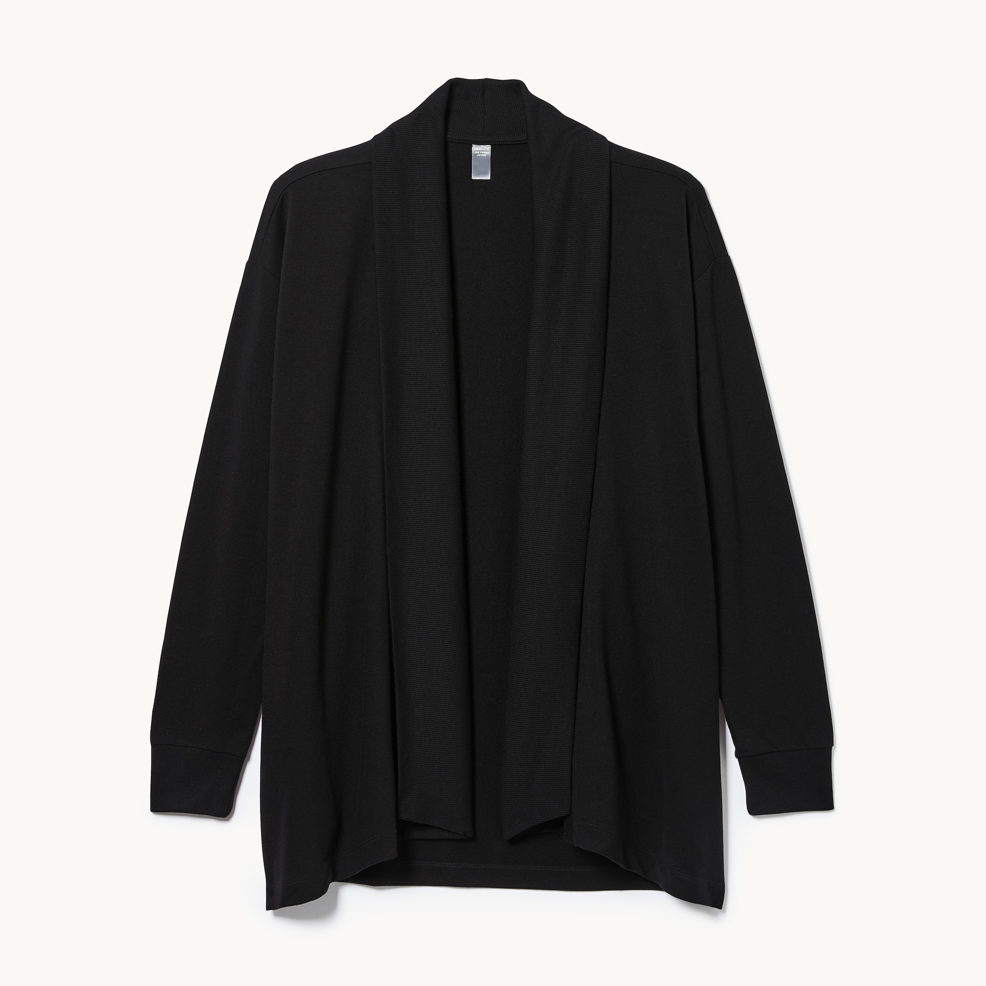 Active Open Front Cardigan in Black from Joe Fresh