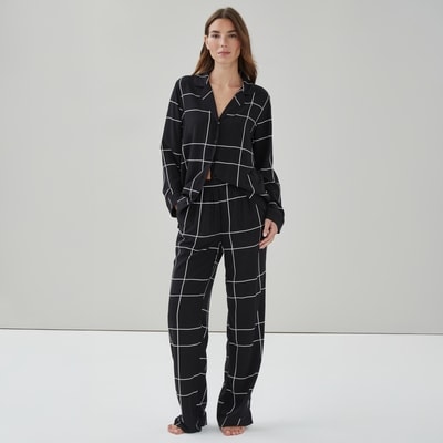 Printed Woven Sleep Pant - Black