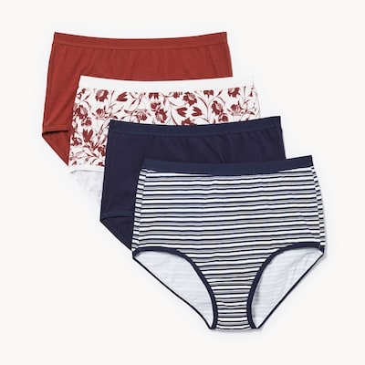 Joe Fresh Ens. 4 culottes à taille haute en coton biologique 1 ea, 16,00 $/1ch