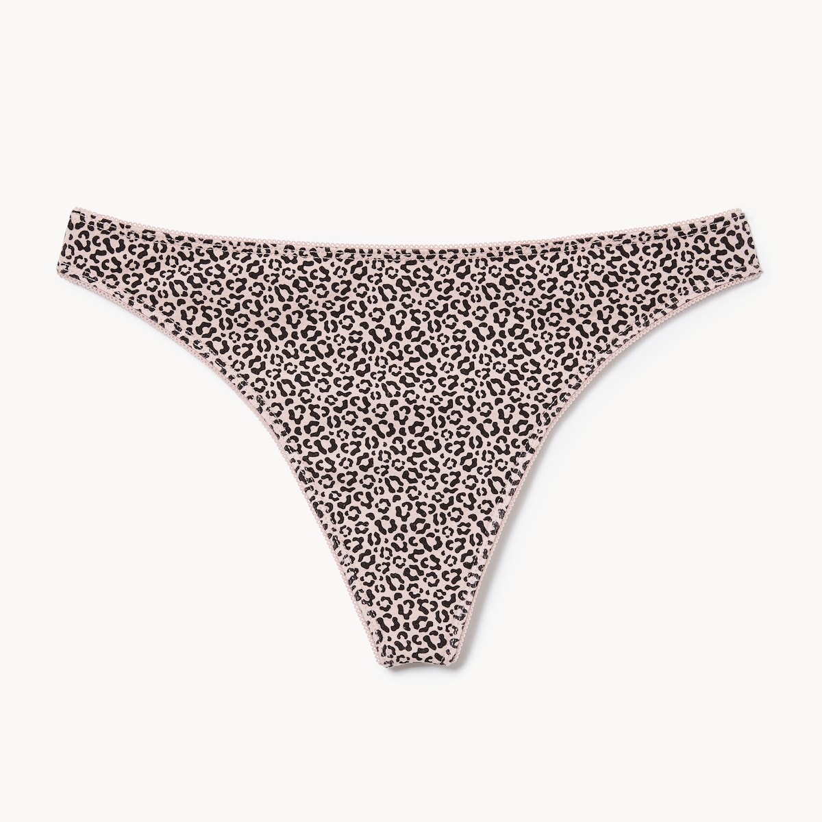Tanga en coton picots - Beige