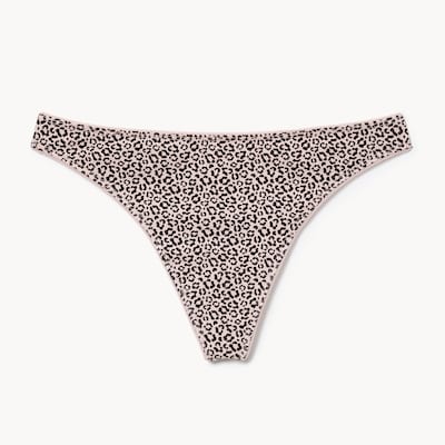 Tanga en coton à picots - Beige