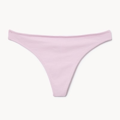 Tanga en coton à picots - Lilas